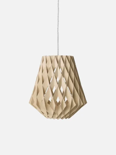 Glozin II Wooden Lamp Drop - Beige